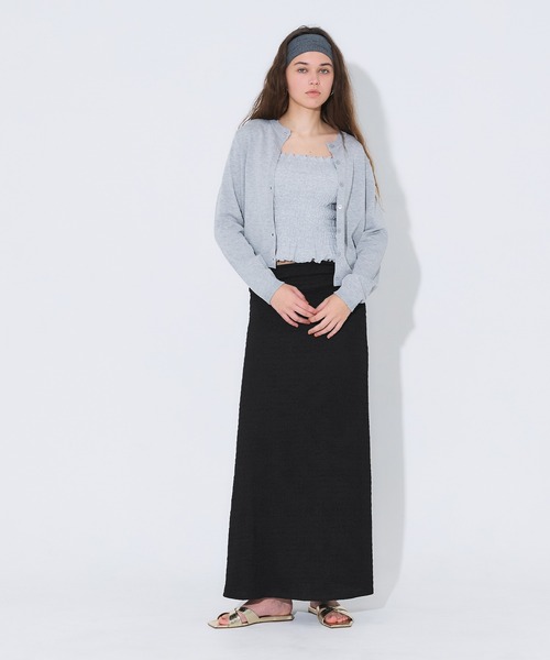 coca(coca)(コカ)の「シボシャーリングスカート(スカート・レディース・ブラウン/ブラック・S/L/M)」の12枚目の写真