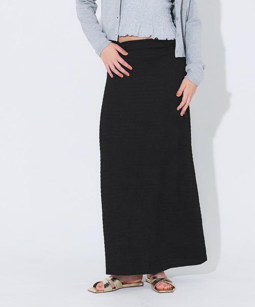 coca(coca)(コカ)の「シボシャーリングスカート(スカート・レディース・ブラウン/ブラック・S/L/M)」の14枚目の写真