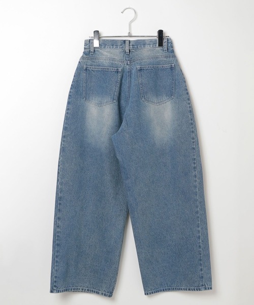 ALAND（エーランド）の「セットアップ着用可能【UNISEX】ALAND／サイドタックデニム（デニムパンツ・レディース・ブラック/ブルー・LARGE/SMALL）」の21枚目の写真