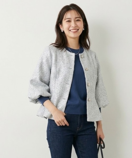 Lana821(ラナハニー)の「立体バルーンスリーブ ノーカラージャケット(ノーカラージャケット・レディース・ゴールド/ブラック/シルバー・S/M)」の17枚目の写真