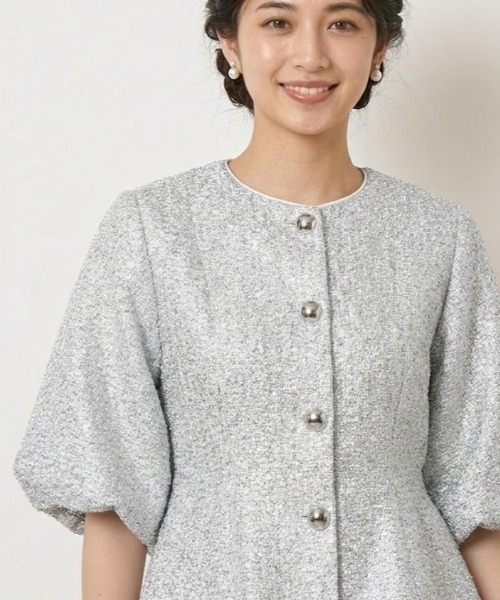 Lana821(ラナハニー)の「立体バルーンスリーブ ノーカラージャケット(ノーカラージャケット・レディース・ゴールド/ブラック/シルバー・S/M)」の16枚目の写真