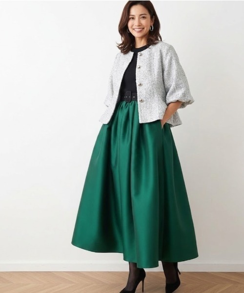Lana821(ラナハニー)の「立体バルーンスリーブ ノーカラージャケット(ノーカラージャケット・レディース・ゴールド/ブラック/シルバー・S/M)」の14枚目の写真