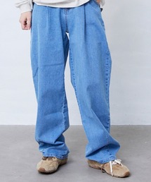 Fluffy BROTHERS（フラッフィーブラザーズ）の「タックパンツ（大人サイズ）（デニムパンツ）」