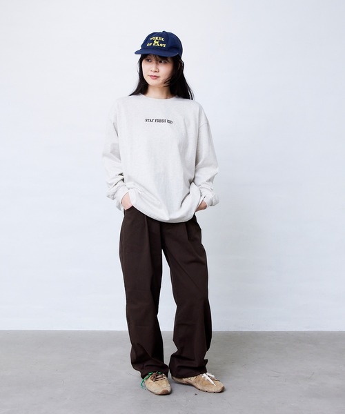 Fluffy BROTHERS（フラッフィーブラザーズ）の「タックパンツ（大人サイズ）（デニムパンツ・レディース・ブルー/ブラウン・XL/L/M）」の10枚目の写真