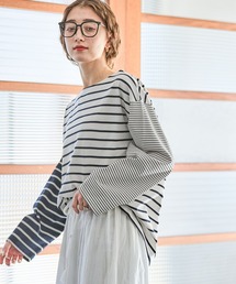 GEORGE'S（ジョージズ）の「リメイク風ボーダーＴ（Tシャツ/カットソー）」