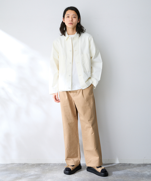 B.C STOCK（ベーセーストック）の「SCI-SCI グログランカバーオール（その他アウター・メンズ・アイボリー/ネイビー・LARGE/MEDIUM）」の3枚目の写真