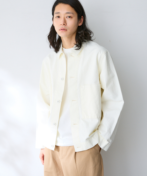 B.C STOCK（ベーセーストック）の「SCI-SCI グログランカバーオール（その他アウター・メンズ・アイボリー/ネイビー・LARGE/MEDIUM）」の4枚目の写真