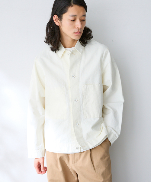 B.C STOCK（ベーセーストック）の「SCI-SCI グログランカバーオール（その他アウター・メンズ・アイボリー/ネイビー・LARGE/MEDIUM）」の5枚目の写真