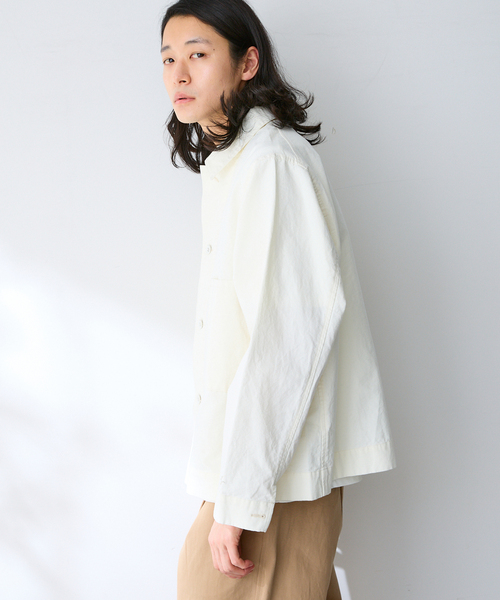 B.C STOCK（ベーセーストック）の「SCI-SCI グログランカバーオール（その他アウター・メンズ・アイボリー/ネイビー・LARGE/MEDIUM）」の6枚目の写真