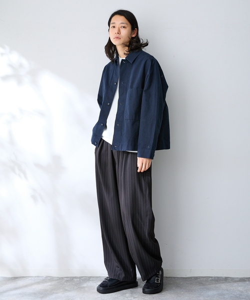 B.C STOCK（ベーセーストック）の「SCI-SCI グログランカバーオール（その他アウター・メンズ・アイボリー/ネイビー・LARGE/MEDIUM）」の8枚目の写真