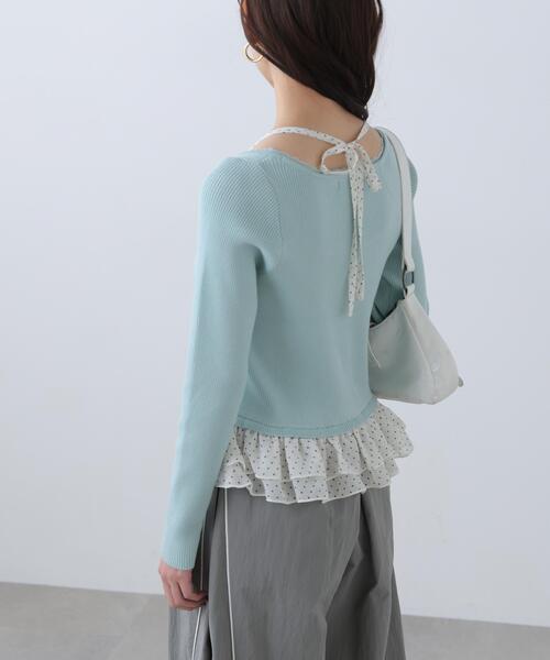 FREE'S MART（フリーズマート）の「◆ドットフリルレイヤードニット（ニット/セーター・レディース・ホワイト/ブルー/ブラック・FREE）」の19枚目の写真