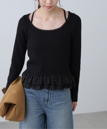 FREE'S MART | ◆ドットフリルレイヤードニット(ニット/セーター)