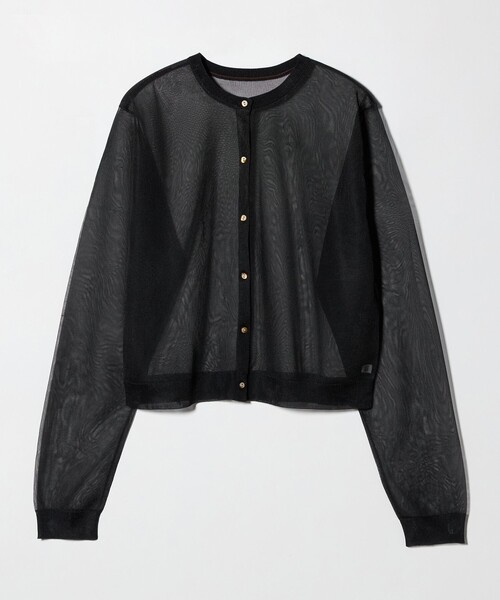 6（ロク）の「＜6(ROKU)＞ポリエステル シアー カーディガン（カーディガン/ボレロ・レディース・イエロー/ブラック/ライム・FREE）」の13枚目の写真