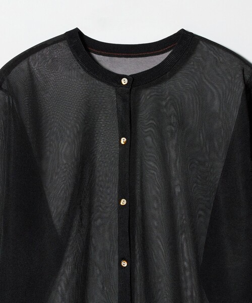 6（ロク）の「＜6(ROKU)＞ポリエステル シアー カーディガン（カーディガン/ボレロ・レディース・イエロー/ブラック/ライム・FREE）」の14枚目の写真