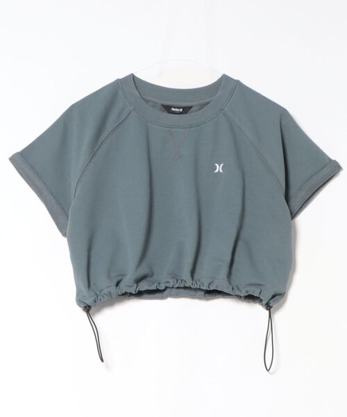 Hurley （ハーレー）の「【Hurley:ハーレー】レディースドローコード付スウェット　TERRY ICON DRAW CORD TOPS（スウェット・レディース・ブルーグレー/ブラック/ヘザーグレー・FREE）」の3枚目の写真