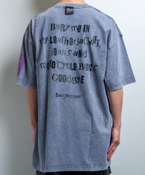 BACKSTAGE PASS(バックステージパス)の「黒野京×BACKSTAGE PASS コラボ】TOO TOO ピグメント加工 オーバーサイズ Tシャツ(Tシャツ/カットソー・メンズ・ブラック/ダークグレー/ライトグレー・FREE)」の13枚目の写真
