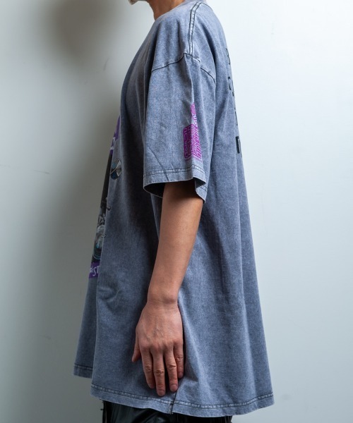 BACKSTAGE PASS(バックステージパス)の「黒野京×BACKSTAGE PASS コラボ】TOO TOO ピグメント加工 オーバーサイズ Tシャツ(Tシャツ/カットソー・メンズ・ブラック/ダークグレー/ライトグレー・FREE)」の15枚目の写真