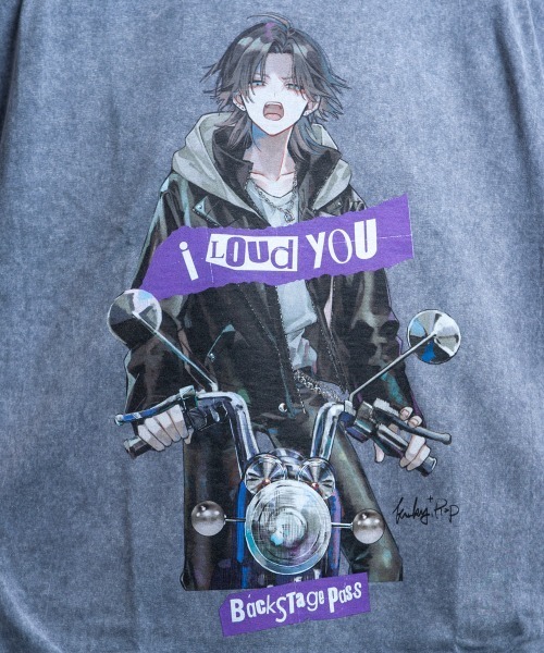 BACKSTAGE PASS(バックステージパス)の「黒野京×BACKSTAGE PASS コラボ】TOO TOO ピグメント加工 オーバーサイズ Tシャツ(Tシャツ/カットソー・メンズ・ブラック/ダークグレー/ライトグレー・FREE)」の16枚目の写真