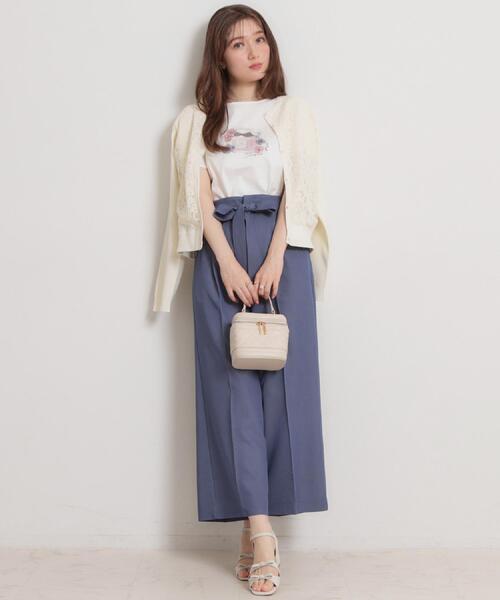 couture brooch（クチュールブローチ）の「パフュームプリントTシャツ（Tシャツ/カットソー・レディース・ライトベージュ/チャコールグレー/オフホワイト/ベビーピンク・38/36）」の5枚目の写真