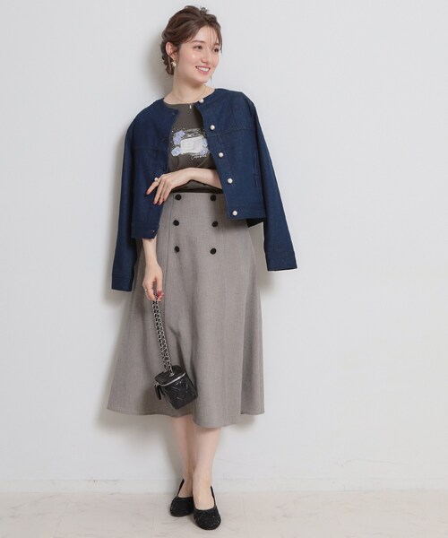 couture brooch（クチュールブローチ）の「パフュームプリントTシャツ（Tシャツ/カットソー・レディース・ライトベージュ/チャコールグレー/オフホワイト/ベビーピンク・38/36）」の14枚目の写真