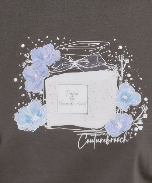 couture brooch（クチュールブローチ）の「パフュームプリントTシャツ（Tシャツ/カットソー・レディース・ライトベージュ/チャコールグレー/オフホワイト/ベビーピンク・38/36）」の15枚目の写真