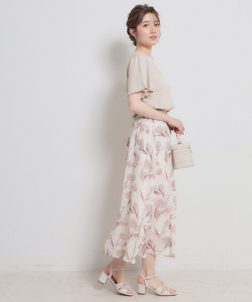 couture brooch（クチュールブローチ）の「パフュームプリントTシャツ（Tシャツ/カットソー・レディース・ライトベージュ/チャコールグレー/オフホワイト/ベビーピンク・38/36）」の20枚目の写真