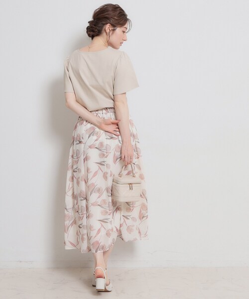 couture brooch（クチュールブローチ）の「パフュームプリントTシャツ（Tシャツ/カットソー・レディース・ライトベージュ/チャコールグレー/オフホワイト/ベビーピンク・38/36）」の21枚目の写真