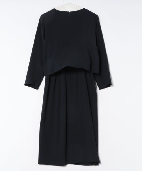 LAUTREAMONT（ロートレアモン）の「アチェローザバックサテンジョーゼットワンピース（ワンピース・レディース・ネイビー・9号/11号）」の2枚目の写真