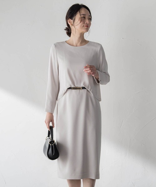 LAUTREAMONT（ロートレアモン）の「アチェローザバックサテンジョーゼットワンピース（ワンピース・レディース・ネイビー・9号/11号）」の13枚目の写真