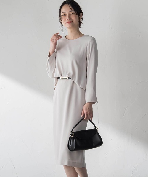 LAUTREAMONT（ロートレアモン）の「アチェローザバックサテンジョーゼットワンピース（ワンピース・レディース・ネイビー・9号/11号）」の14枚目の写真