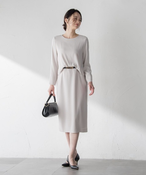 LAUTREAMONT（ロートレアモン）の「アチェローザバックサテンジョーゼットワンピース（ワンピース・レディース・ネイビー・9号/11号）」の16枚目の写真