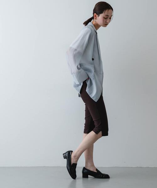 SENSE OF PLACE by URBAN RESEARCH（センスオブプレイスバイアーバンリサーチ）の「ストレッチカプリパンツ（その他パンツ・レディース・ブラック/ブラウン・SMALL/MEDIUM）」の2枚目の写真