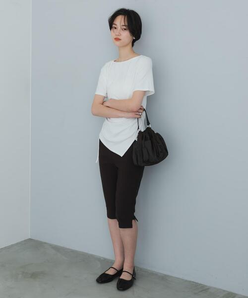 SENSE OF PLACE by URBAN RESEARCH（センスオブプレイスバイアーバンリサーチ）の「ストレッチカプリパンツ（その他パンツ・レディース・ブラック/ブラウン・SMALL/MEDIUM）」の3枚目の写真