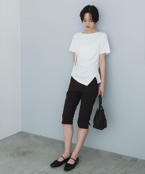 SENSE OF PLACE by URBAN RESEARCH（センスオブプレイスバイアーバンリサーチ）の「ストレッチカプリパンツ（その他パンツ・レディース・ブラック/ブラウン・SMALL/MEDIUM）」の4枚目の写真