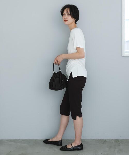 SENSE OF PLACE by URBAN RESEARCH（センスオブプレイスバイアーバンリサーチ）の「ストレッチカプリパンツ（その他パンツ・レディース・ブラック/ブラウン・SMALL/MEDIUM）」の5枚目の写真