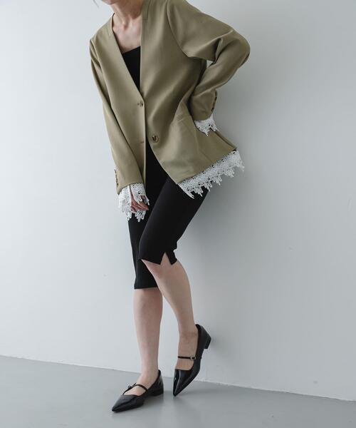 SENSE OF PLACE by URBAN RESEARCH（センスオブプレイスバイアーバンリサーチ）の「ストレッチカプリパンツ（その他パンツ・レディース・ブラック/ブラウン・SMALL/MEDIUM）」の6枚目の写真