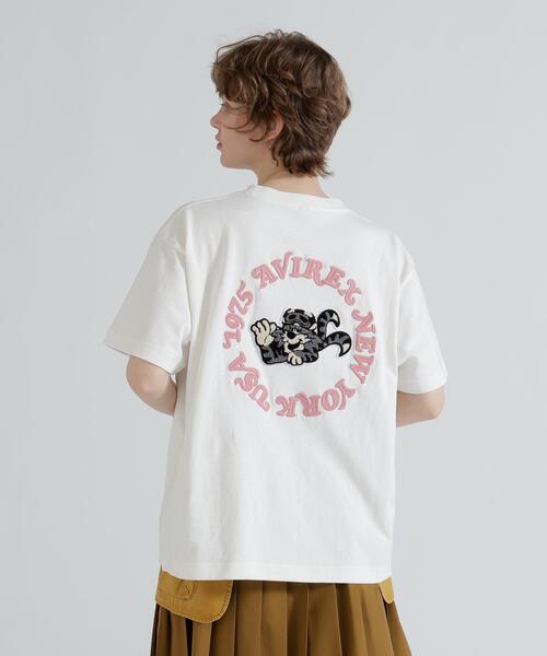 AVIREX(アヴィレックス)の「《直営店限定》S/S SAGARA CIRCLE LOGO T-SHIRT(Tシャツ/カットソー・レディース・ブラック/ネイビー/ホワイト・F)」の2枚目の写真