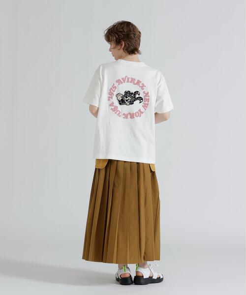 AVIREX(アヴィレックス)の「《直営店限定》S/S SAGARA CIRCLE LOGO T-SHIRT(Tシャツ/カットソー・レディース・ブラック/ネイビー/ホワイト・F)」の4枚目の写真