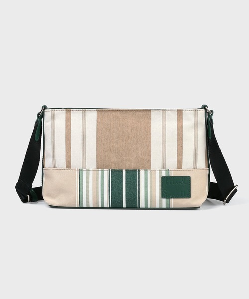 Paul Smith(ポールスミス)の「ウーブンストライプ ミニショルダーバッグ【363004 N250S】(ショルダーバッグ・メンズ・ブラック/ネイビー/グリーン・FREE)」の1枚目の写真