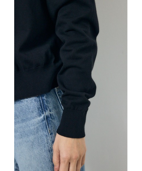 AZUL by moussy(アズールバイマウジー)の「【身長/骨格別着用画像あり】Vネックベーシックニットカーディガン 春服 秋服 羽織 ニットトップス(カーディガン/ボレロ・レディース・カーキ/ライトピンク/ブラック・FREE)」の11枚目の写真