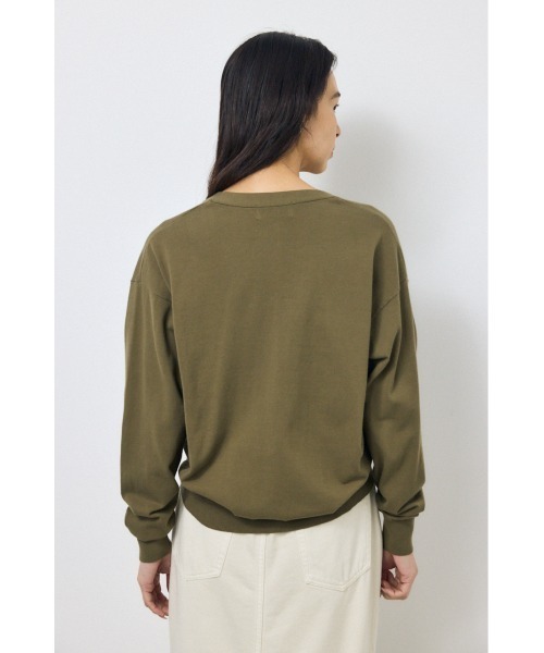 AZUL by moussy(アズールバイマウジー)の「【身長/骨格別着用画像あり】Vネックベーシックニットカーディガン 春服 秋服 羽織 ニットトップス(カーディガン/ボレロ・レディース・カーキ/ライトピンク/ブラック・FREE)」の15枚目の写真