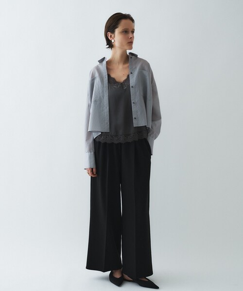 cloenc（クロエンス）の「【手洗い可】シアーストライプシャツ（シャツ/ブラウス・レディース・ホワイト系3/グレー系2/ピンク系3・01/02）」の15枚目の写真