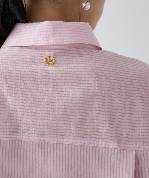 cloenc（クロエンス）の「【再入荷】シアーストライプシャツ（シャツ/ブラウス・レディース・ホワイト系3/グレー系2/ピンク系3・01/02）」の11枚目の写真