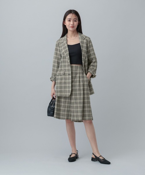 GLOBAL WORK(グローバルワーク)の「MATINEE LINE/リネンライク/ショートパンツ/646634(その他パンツ・レディース・ベージュ/チェック/ブラウン系その他・LARGE/MEDIUM)」の14枚目の写真