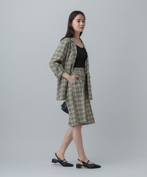 GLOBAL WORK(グローバルワーク)の「MATINEE LINE/リネンライク/ショートパンツ/646634(その他パンツ・レディース・ベージュ/チェック/ブラウン系その他・LARGE/MEDIUM)」の15枚目の写真