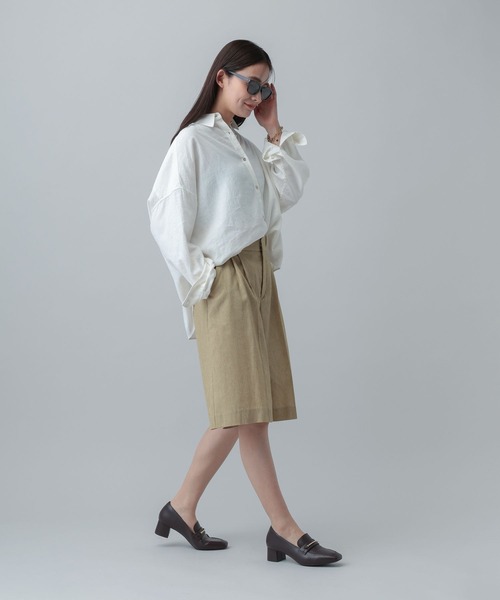 GLOBAL WORK(グローバルワーク)の「MATINEE LINE/リネンライク/ショートパンツ/646634(その他パンツ・レディース・ベージュ/チェック/ブラウン系その他・LARGE/MEDIUM)」の10枚目の写真