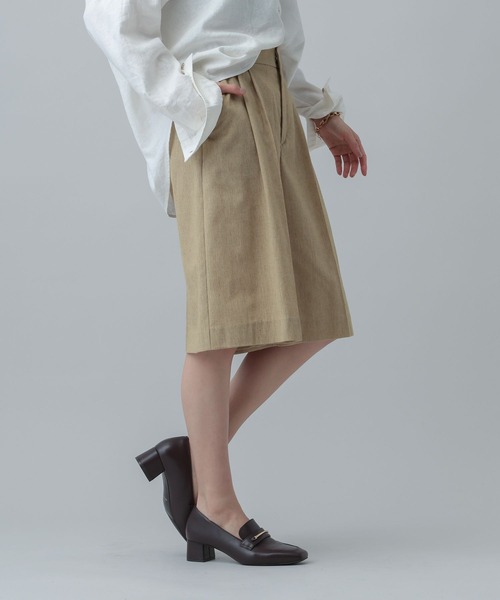 GLOBAL WORK(グローバルワーク)の「MATINEE LINE/リネンライク/ショートパンツ/646634(その他パンツ・レディース・ベージュ/チェック/ブラウン系その他・LARGE/MEDIUM)」の13枚目の写真