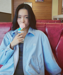 WASHED COTTON BLOUSON (SKY BLUE)