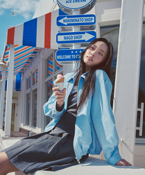 AFTERHOURS（アフターアワーズ）の「WASHED COTTON BLOUSON (SKY BLUE)（ブルゾン・レディース・スカイブルー・FREE）」の4枚目の写真