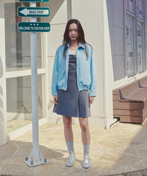 AFTERHOURS（アフターアワーズ）の「WASHED COTTON BLOUSON (SKY BLUE)（ブルゾン・レディース・スカイブルー・FREE）」の5枚目の写真